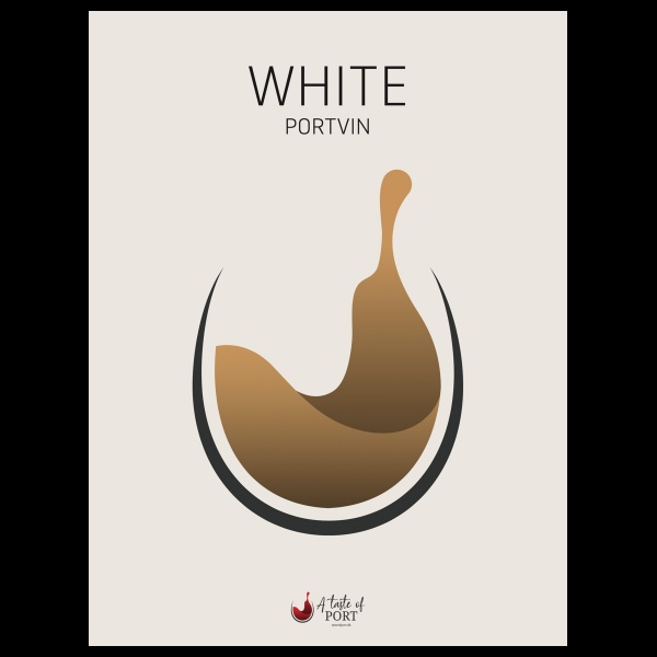 Plakat med white portvinslogo
